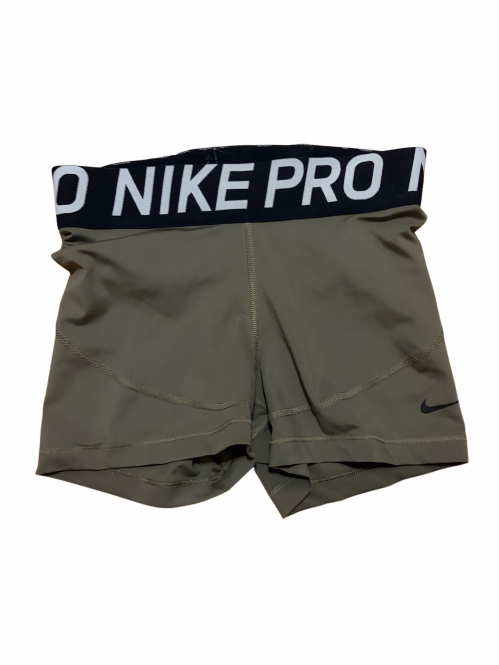 Nike Pro Olive Green Performance Shorts